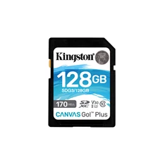 Kingston 128GB SD Canvas Go Plus (SDXC Class 10 UHS-I U3) (SDG3/128GB) memóriakártya Kingston 128GB SD Canvas Go Plus (SDXC Class 10 UHS-I U3) (SDG3/128GB) memóriakártya
