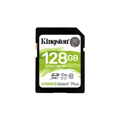 Kingston 128GB SD Canvas Select Plus (SDXC Class 10 UHS-I U3) (SDS2/128GB) memóriakártya Kingston 128GB SD Canvas Select Plus (SDXC Class 10 UHS-I U3) (SDS2/128GB) memóriakártya