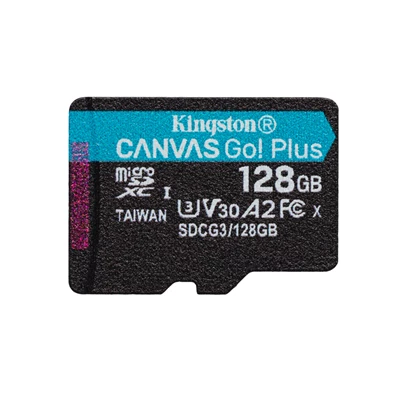 Kingston 128GB SD micro Canvas Go! Plus (SDXC Class 10 UHS-I U3) (SDCG3/128GBSP) memóriakártya Kingston 128GB SD micro Canvas Go! Plus (SDXC Class 10 UHS-I U3) (SDCG3/128GBSP) memóriakártya