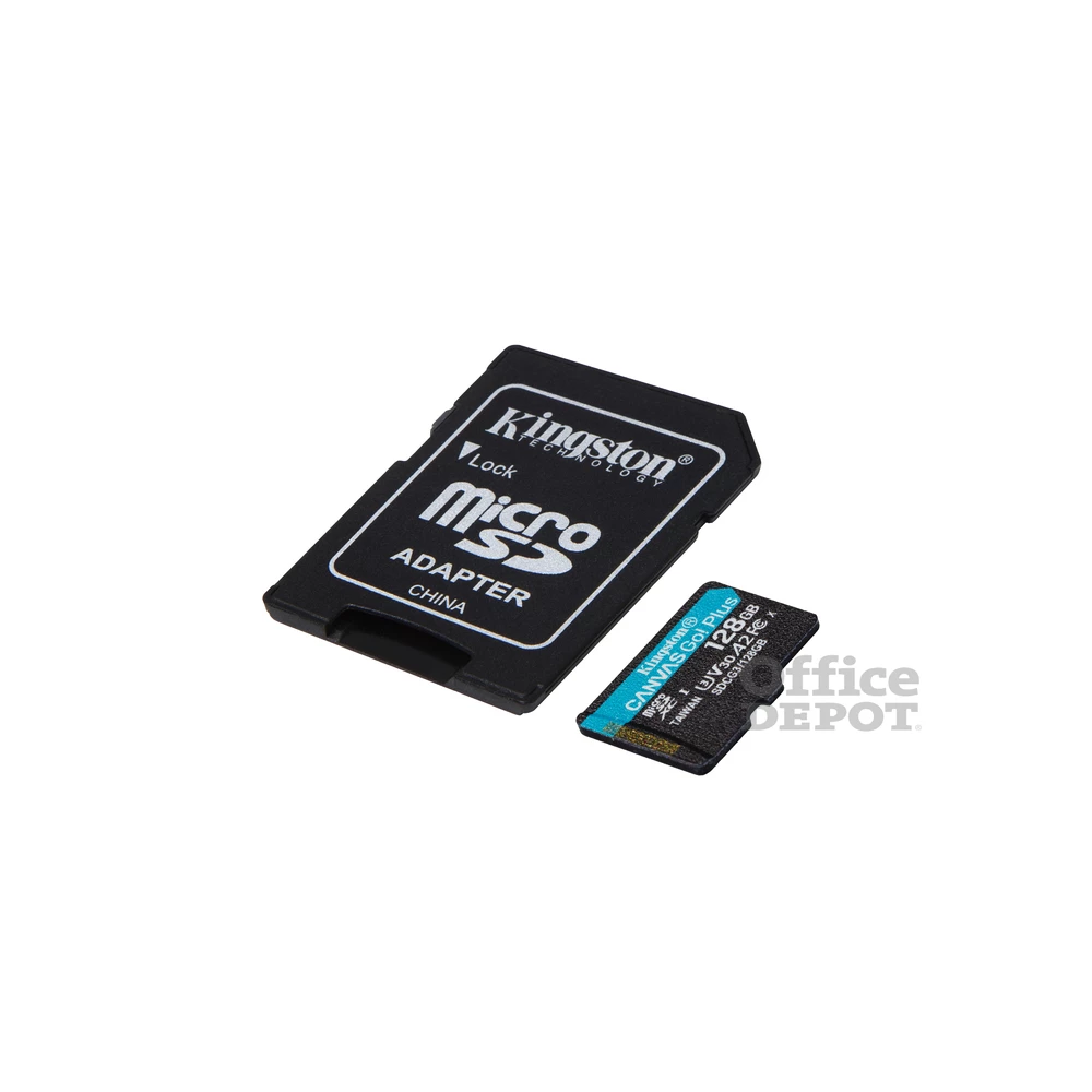 Kingston 128GB SD micro Canvas Go! Plus (SDXC Class 10 UHS-I U3) (SDCG3/128GB) memóriakártya adapterrel