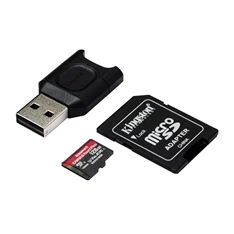 Kingston 128GB SD micro Canvas React Plus (SDXC Class 10 UHS-II U3) (MLPMR2/128GB) memóriakártya adapterrel, olvasóval Kingston 128GB SD micro Canvas React Plus (SDXC Class 10 UHS-II U3) (MLPMR2/128GB) memóriakártya adapterrel, olvasóval