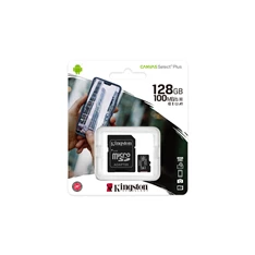 Kingston 128GB SD micro Canvas Select Plus (SDXC Class 10 A1) (SDCS2/128GB) memóriakártya adapterrel Kingston 128GB SD micro Canvas Select Plus (SDXC Class 10 A1) (SDCS2/128GB) memóriakártya adapterrel