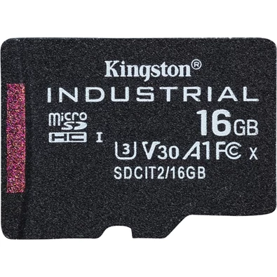 Kingston 16GB SD micro Industrial (SDHC Class 10 A1) (SDCIT2/16GBSP) memóriakártya Kingston 16GB SD micro Industrial (SDHC Class 10 A1) (SDCIT2/16GBSP) memóriakártya