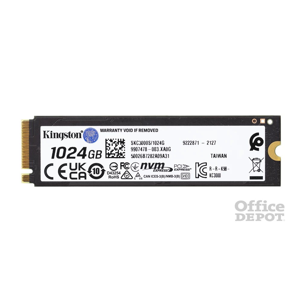 Kingston 1TB M.2 NVMe 2280 KC3000 (SKC3000S/1024G) SSD