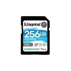 Kingston 256GB SD Canvas Go Plus (SDXC Class 10 UHS-I U3) (SDG3/256GB) memóriakártya Kingston 256GB SD Canvas Go Plus (SDXC Class 10 UHS-I U3) (SDG3/256GB) memóriakártya