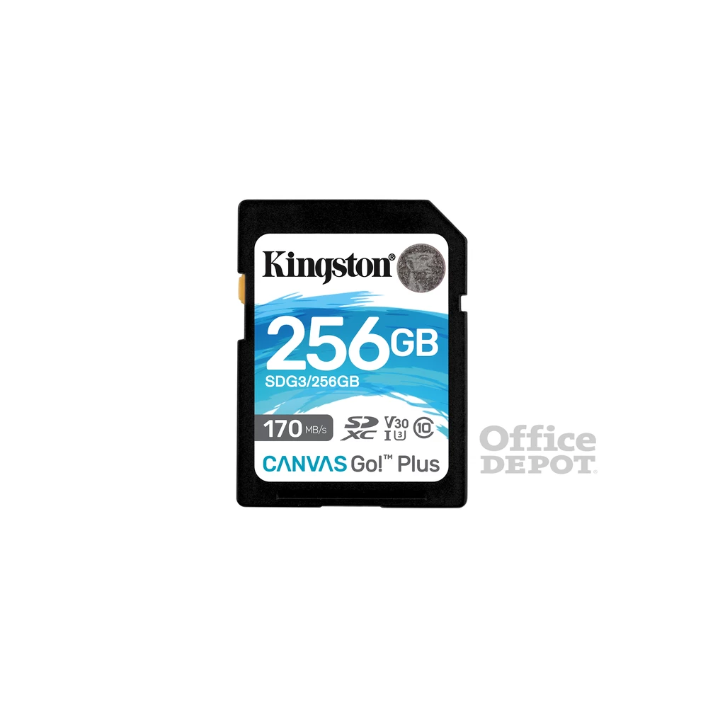 Kingston 256GB SD Canvas Go Plus (SDXC Class 10 UHS-I U3) (SDG3/256GB) memóriakártya