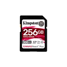 Kingston 256GB SD Canvas React Plus (SDXC Class 10 UHS-II U3) (SDR2/256GB) memóriakártya Kingston 256GB SD Canvas React Plus (SDXC Class 10 UHS-II U3) (SDR2/256GB) memóriakártya