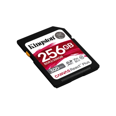 Kingston 256GB SD Canvas React Plus (SDXC Class 10 UHS-II U3) (SDR2/256GB) memóriakártya Kingston 256GB SD Canvas React Plus (SDXC Class 10 UHS-II U3) (SDR2/256GB) memóriakártya