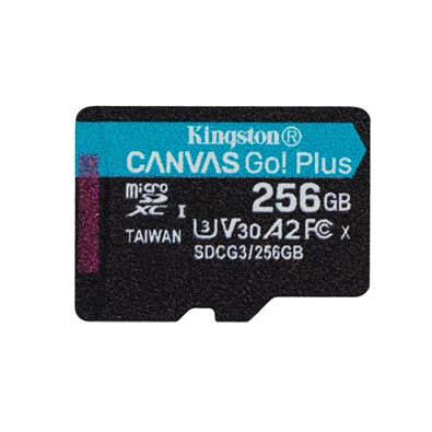Kingston 256GB SD micro Canvas Go! Plus (SDXC Class 10 UHS-I U3) (SDCG3/256GBSP) memóriakártya Kingston 256GB SD micro Canvas Go! Plus (SDXC Class 10 UHS-I U3) (SDCG3/256GBSP) memóriakártya