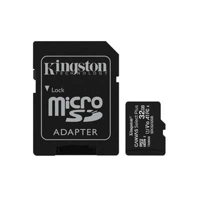 Kingston 32GB SD micro Canvas Select Plus (SDHC Class 10 A1) (SDCS2/32GB) memóriakártya adapterrel Kingston 32GB SD micro Canvas Select Plus (SDHC Class 10 A1) (SDCS2/32GB) memóriakártya adapterrel