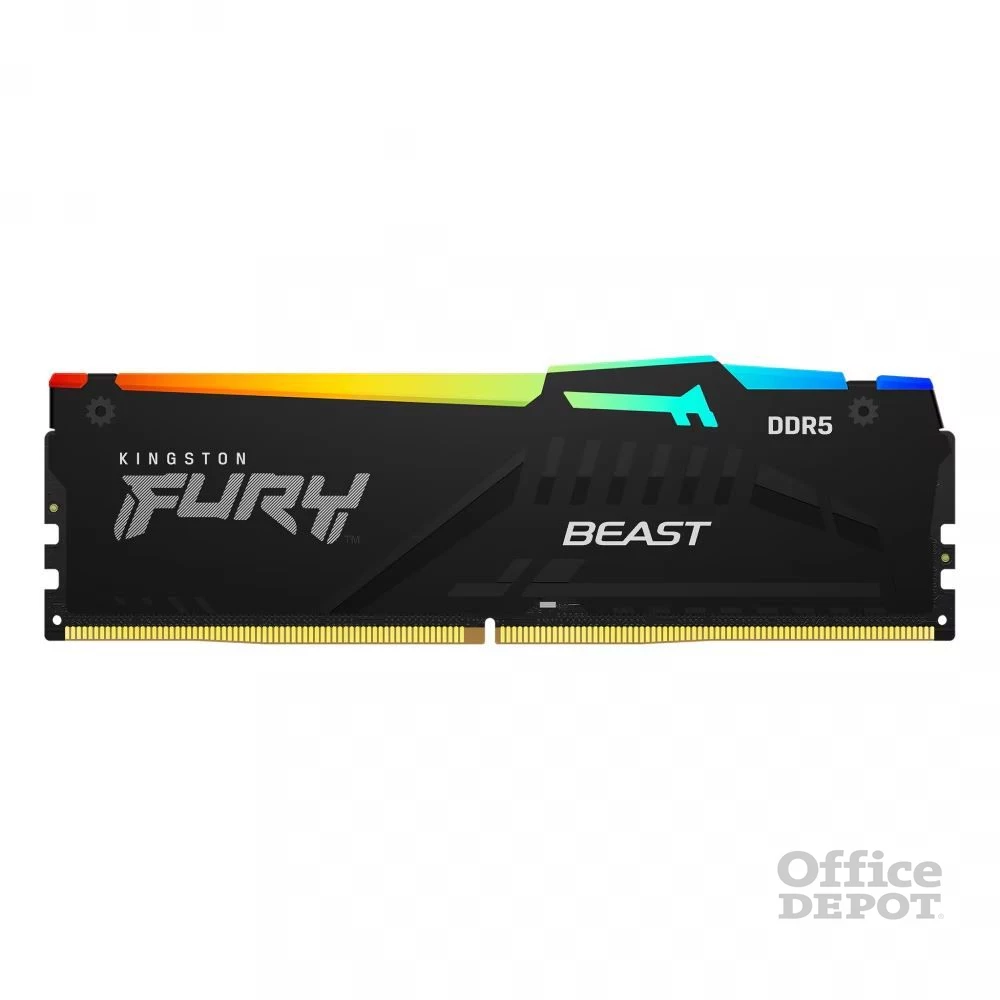 Kingston 64GB 6000MHz DDR-5 Fury Beast RGB EXPO (Kit! 2db 32GB) (KF560C30BBEAK2-64) memória