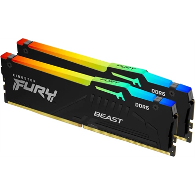 Kingston 64GB 6000MHz DDR-5 Fury Beast RGB EXPO (Kit! 2db 32GB) (KF560C30BBEAK2-64) memória