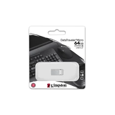 Kingston 64GB DataTraveler Micro USB3.2 A Ezüst (DTMC3G2/64GB) Flash Drive Kingston 64GB DataTraveler Micro USB3.2 A Ezüst (DTMC3G2/64GB) Flash Drive