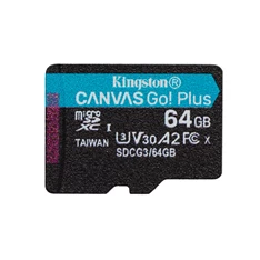 Kingston 64GB SD micro Canvas Go! Plus (SDXC Class 10 UHS-I U3) (SDCG3/64GBSP) memóriakártya Kingston 64GB SD micro Canvas Go! Plus (SDXC Class 10 UHS-I U3) (SDCG3/64GBSP) memóriakártya