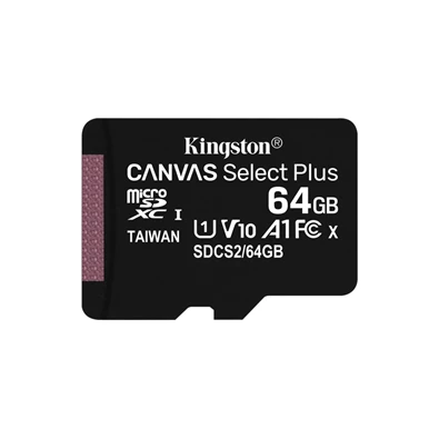 Kingston 64GB SD micro Canvas Select Plus (SDXC Class 10 A1) (SDCS2/64GBSP) memóriakártya Kingston 64GB SD micro Canvas Select Plus (SDXC Class 10 A1) (SDCS2/64GBSP) memóriakártya