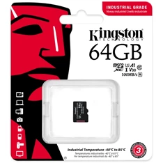 Kingston 64GB SD micro Industrial (SDXC Class 10 A1) (SDCIT2/64GBSP) memóriakártya Kingston 64GB SD micro Industrial (SDXC Class 10 A1) (SDCIT2/64GBSP) memóriakártya