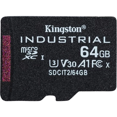 Kingston 64GB SD micro Industrial (SDXC Class 10 A1) (SDCIT2/64GBSP) memóriakártya Kingston 64GB SD micro Industrial (SDXC Class 10 A1) (SDCIT2/64GBSP) memóriakártya