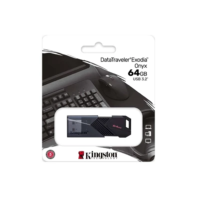 Kingston 64GB USB 3.2 Gen1 fekete DataTraveler Exodia Onyx (DTXON/64GB) Flash Drive Kingston 64GB USB 3.2 Gen1 fekete DataTraveler Exodia Onyx (DTXON/64GB) Flash Drive