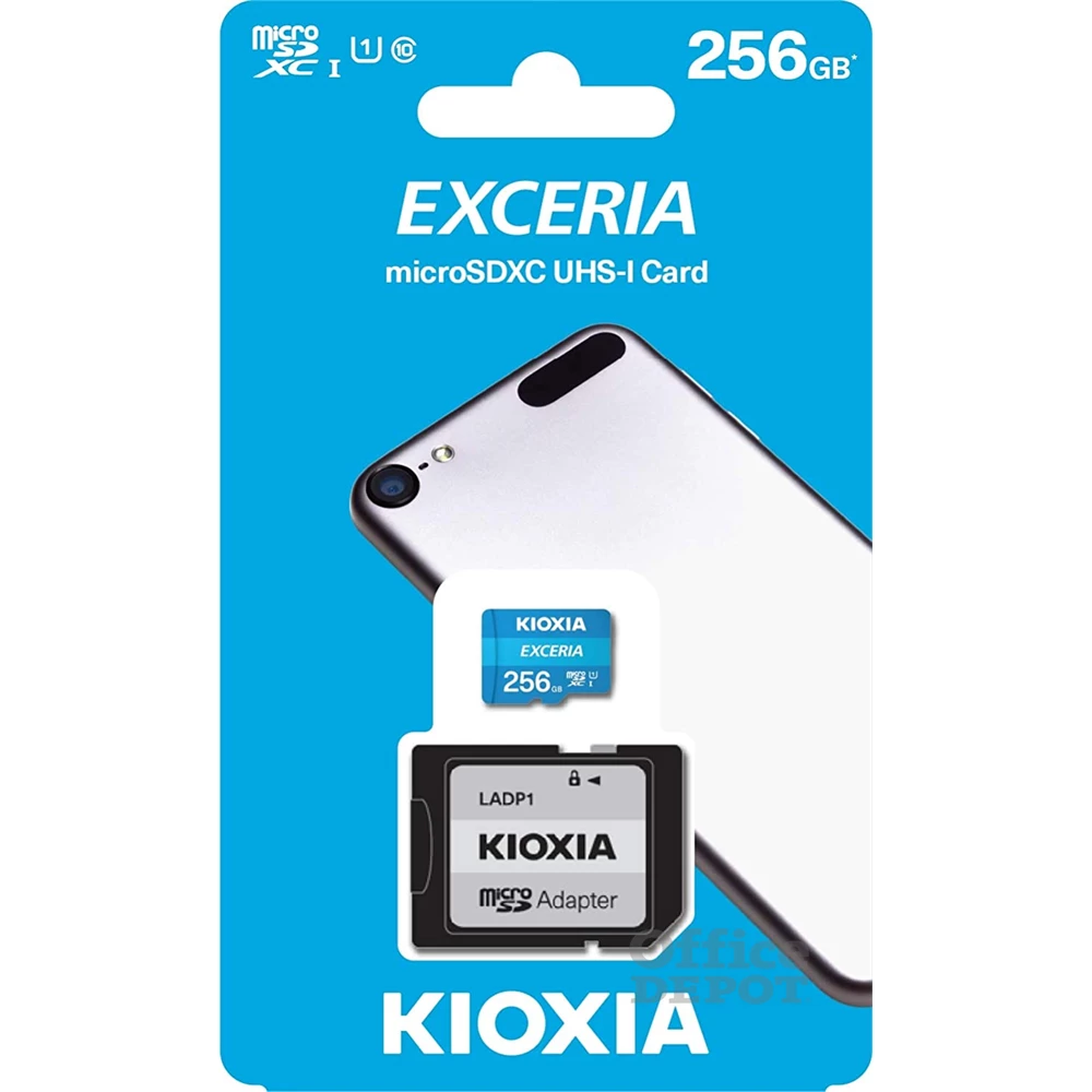 Kioxia 256GB SD micro (SDXC Class 10 UHS-I U1) Exceria (LMEX1L256GG2) memóriakártya adapterrel