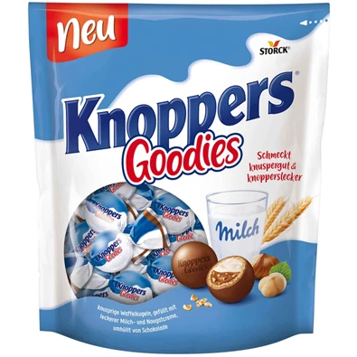 Knoppers Goodies 180g töltött ostyagolyó Knoppers Goodies 180g töltött ostyagolyó