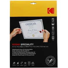 Kodak A4, 200 micron, 10 db/csomag visszaszedhető fényes lamináló fólia