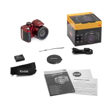 Kodak Pixpro AZ425 digitális piros fényképezőgép Kodak Pixpro AZ425 digitális piros fényképezőgép