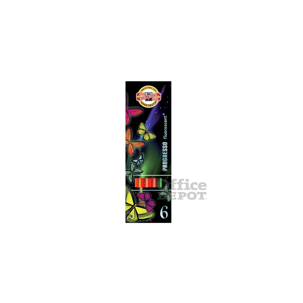 Koh-I-Noor 8741 Progresso Neon henger alakú 6db-os színesceruza készlet
