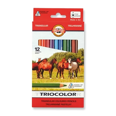 Koh-I-Noor Triocolor háromszög alakú vastag 12db-os vegyes színű színes ceruza Koh-I-Noor Triocolor háromszög alakú vastag 12db-os vegyes színű színes ceruza