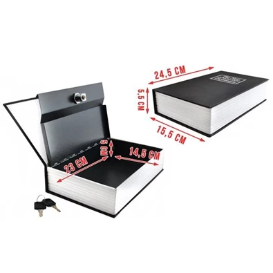 Malatec 24x15,5x5,5cm könyv formájú széf Malatec 24x15,5x5,5cm könyv formájú széf