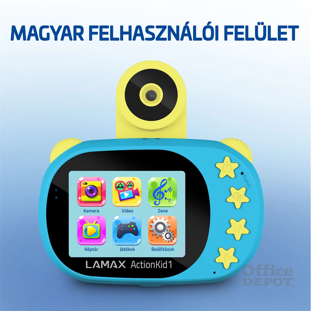 LAMAX ActionKid1 Full HD 8MP kék gyerek akciókamera vízálló tokkal