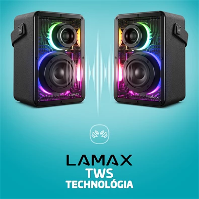 LAMAX CyberWave1 50W party hangszóró BeatBass® technológiával LAMAX CyberWave1 50W party hangszóró BeatBass® technológiával