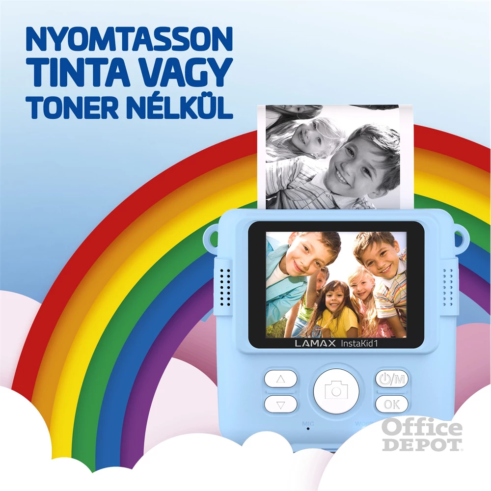 LAMAX InstaKid1 Blue Instant hőpapíros fényképezőgép
