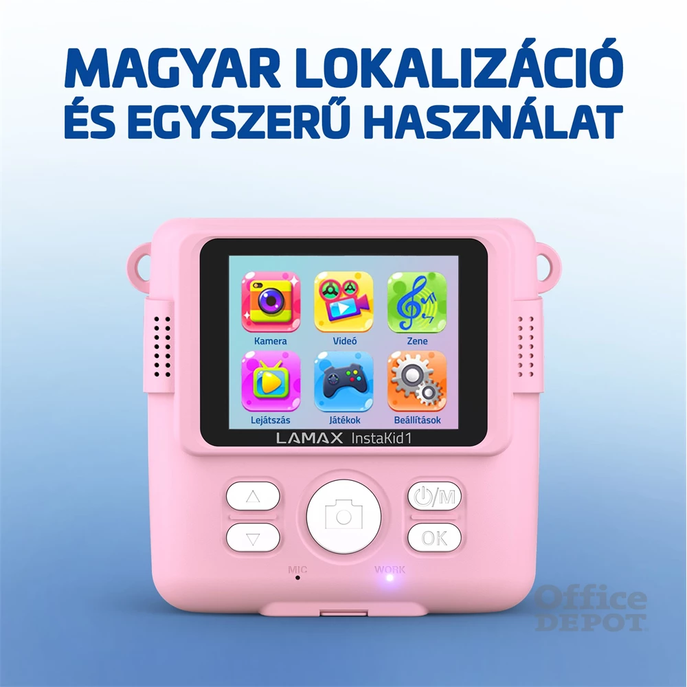 LAMAX InstaKid1 Pink Instant hőpapíros fényképezőgép