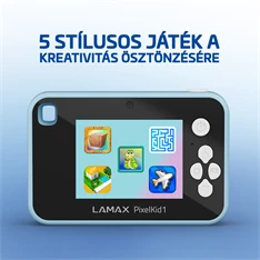 LAMAX PixelKid1 Blue Full HD 8MP kék gyerek fényképezőgép és kamera LAMAX PixelKid1 Blue Full HD 8MP kék gyerek fényképezőgép és kamera
