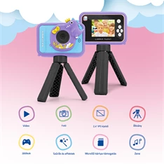 LAMAX PixelKid1 Pink Full HD 8MP rózsazsín gyerek fényképezőgép és kamera LAMAX PixelKid1 Pink Full HD 8MP rózsazsín gyerek fényképezőgép és kamera