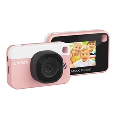 LAMAX PixelKid1 Pink Full HD 8MP rózsazsín gyerek fényképezőgép és kamera LAMAX PixelKid1 Pink Full HD 8MP rózsazsín gyerek fényképezőgép és kamera
