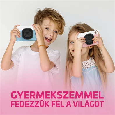LAMAX PixelKid1 Pink Full HD 8MP rózsazsín gyerek fényképezőgép és kamera LAMAX PixelKid1 Pink Full HD 8MP rózsazsín gyerek fényképezőgép és kamera
