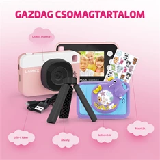 LAMAX PixelKid1 Pink Full HD 8MP rózsazsín gyerek fényképezőgép és kamera LAMAX PixelKid1 Pink Full HD 8MP rózsazsín gyerek fényképezőgép és kamera
