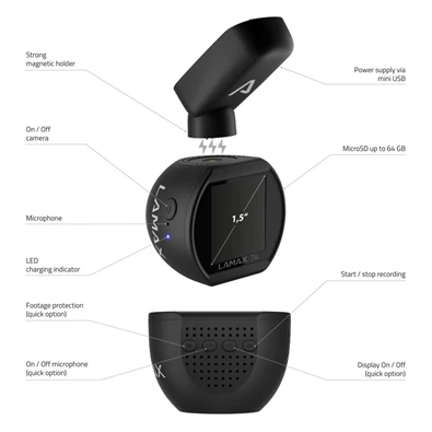 LAMAX T4 Full HD autós menetrögzítő kamera