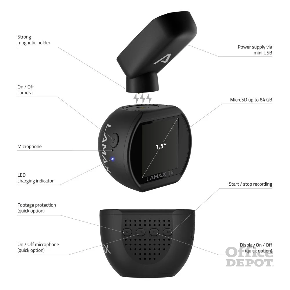 LAMAX T4 Full HD autós menetrögzítő kamera