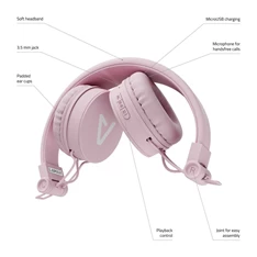 LAMAX blaze2 bluetooth rózsaszín fejhallgató LAMAX blaze2 bluetooth rózsaszín fejhallgató