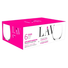 LAV Gaia Long Drink 415ml koktélos pohár szett 6 darabos LV-GAI342F LAV Gaia Long Drink 415ml koktélos pohár szett 6 darabos LV-GAI342F