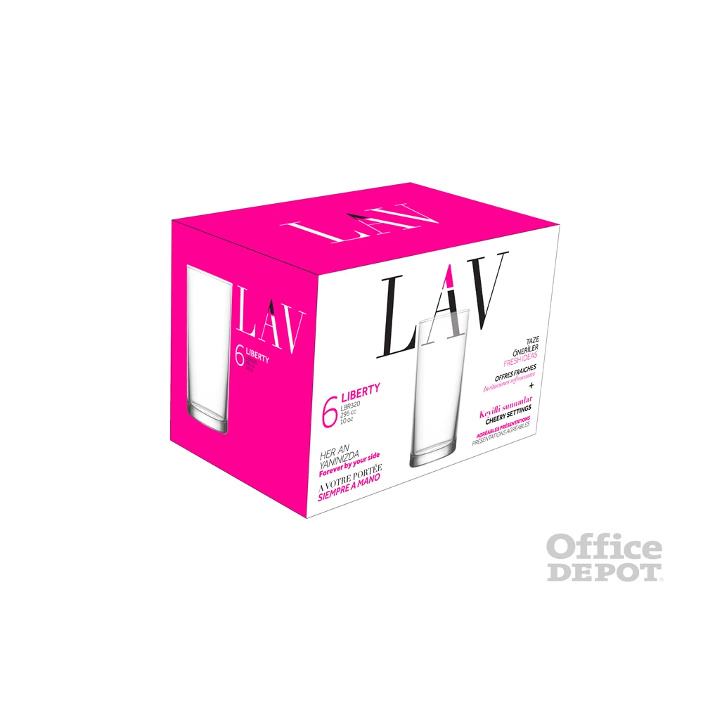 LAV Liberty Long Drink 295ml koktélos pohár szett 6 darabos LV-LBR320F