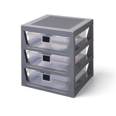 LEGO 3 fiókos tároló, szürke LEGO 3 fiókos tároló, szürke