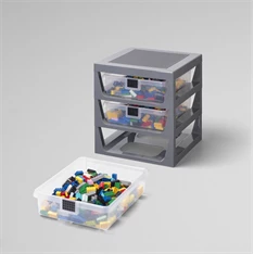 LEGO 3 fiókos tároló, szürke LEGO 3 fiókos tároló, szürke
