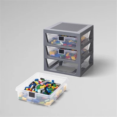 LEGO 3 fiókos tároló, szürke LEGO 3 fiókos tároló, szürke