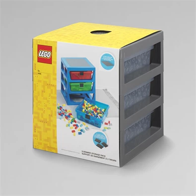 LEGO 3 fiókos tároló, szürke LEGO 3 fiókos tároló, szürke