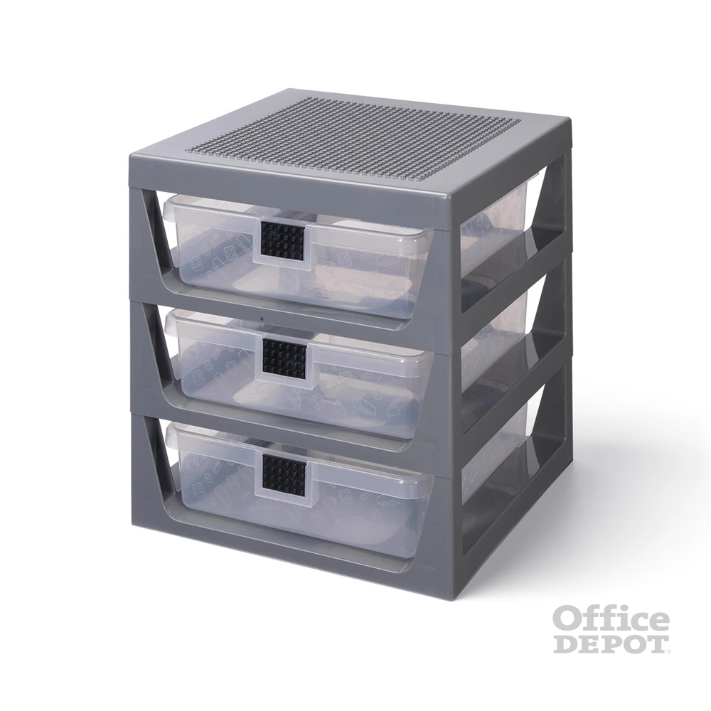 LEGO 3 fiókos tároló, szürke