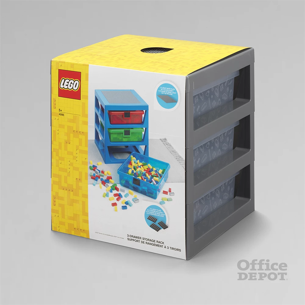 LEGO 3 fiókos tároló, szürke