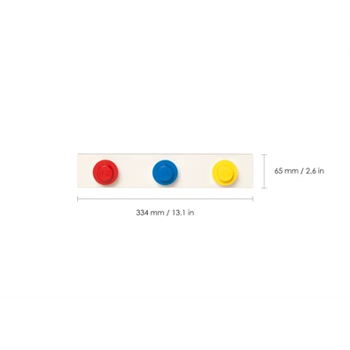 LEGO Fali akasztóállvány, piros, kék, sárga LEGO Fali akasztóállvány, piros, kék, sárga